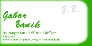 gabor banik business card